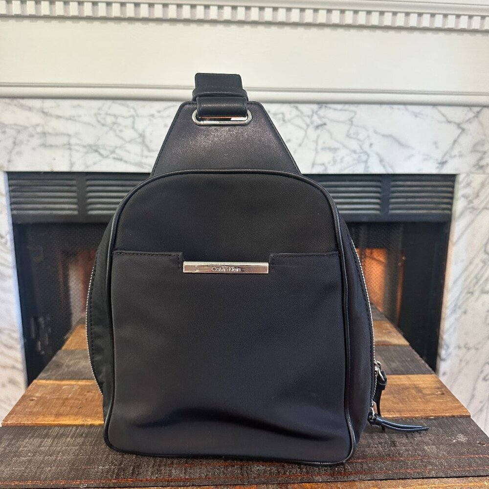 Calvin Klein Black Sling Backpack Crossbody Bag